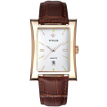 OEM Minimalist Leather Strap Luxury date Quartz Men Watches  WWOOR 8017